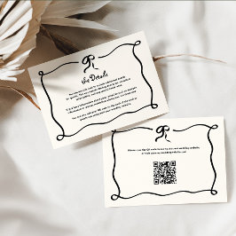 Amour | Französische Bow-Hochzeitdetails mit QR-Co Begleitkarte
