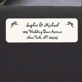 Amour | Illustrierte französische Bow-Rücksendeadr