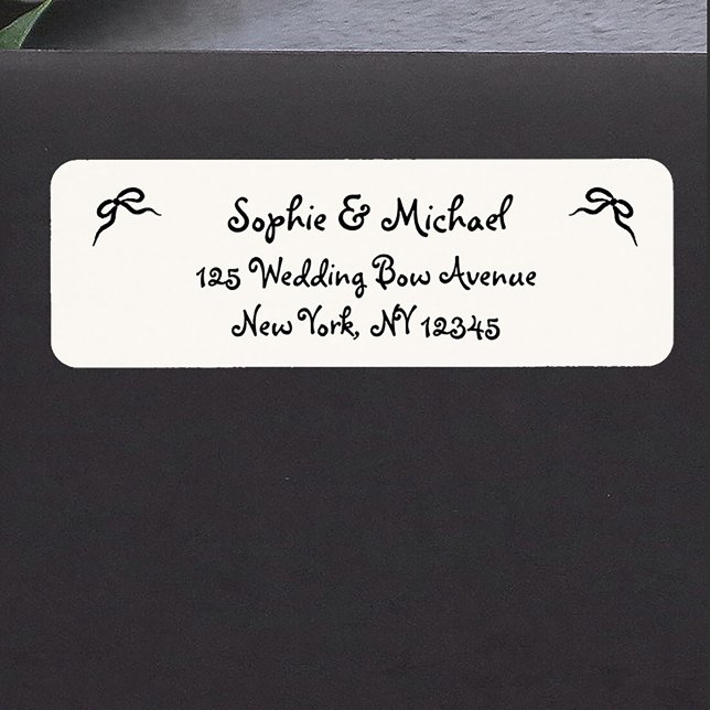 Amour | Illustrierte französische Bow-Rücksendeadr (Von Creator hochgeladen)