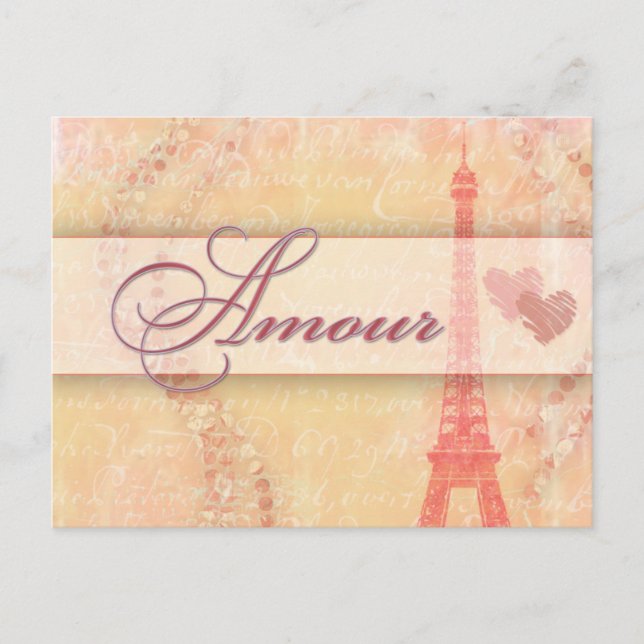 Amour in Paris Postkarte (Vorderseite)