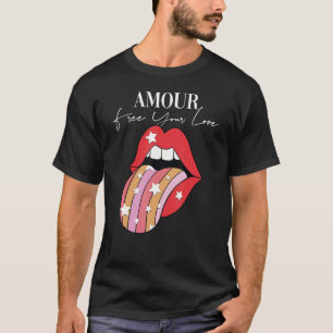 Amour lipstick Motivierend Inspirational Slogan Q T-Shirt