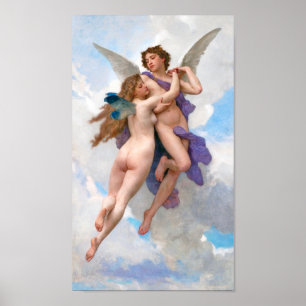 Amour und Psyche, Bouguereau Poster