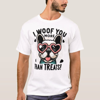 Amour von French Bulldog - Herzbrille und Hugs T-Shirt