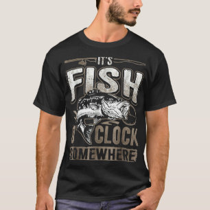 Amp X27 S Fisch o Amp X27 Uhr Irgendwo Fischen S T-Shirt