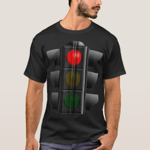 Ampel auf rotem Fahrsignal Zip T-Shirt