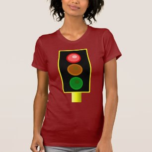 Ampel-Shirt der Frauen rotes T-Shirt