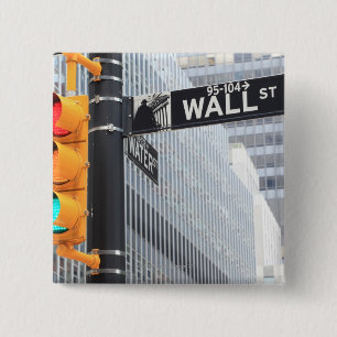 Ampel und Wall Street-Zeichen Button