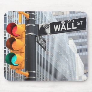 Ampel und Wall Street-Zeichen Mousepad