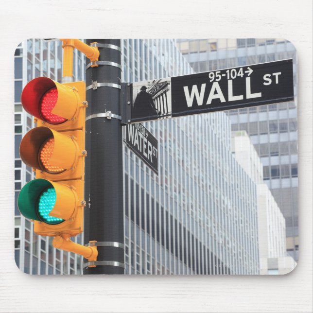 Ampel und Wall Street-Zeichen Mousepad (Vorne)