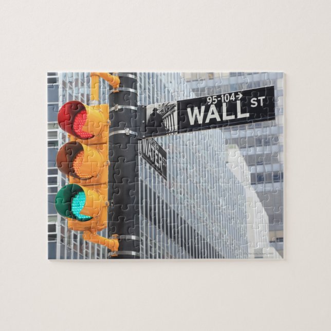 Ampel und Wall Street-Zeichen Puzzle (Horizontal)