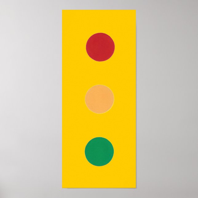 Ampelfarben kreisen um Plakate (Vorne)