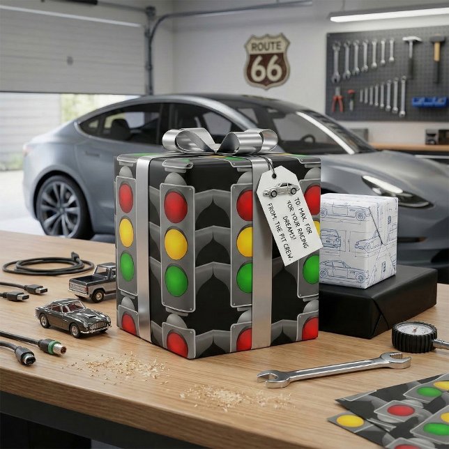 Ampelleuchten Rot-Gelb-Grün-Signal Geschenkpapier (Von Creator hochgeladen)