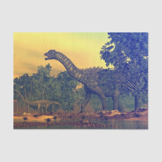 Ampelosaurusdinosaurier Seidenpapier (Vorderseite)