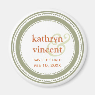 Ampere und Grüne Medaille Save the Date Magnet