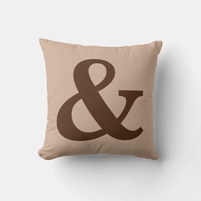Ampersand "&" Accent Throw Kissen (Vorderseite)