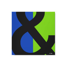 Ampersand auf blau und grün