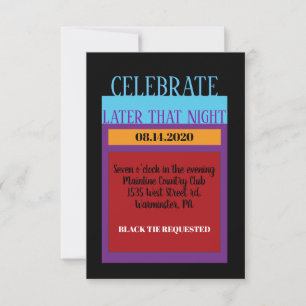 AMPERSAND BNAI MITZVAH Bar Bat Mitzvah Party Card Einladung