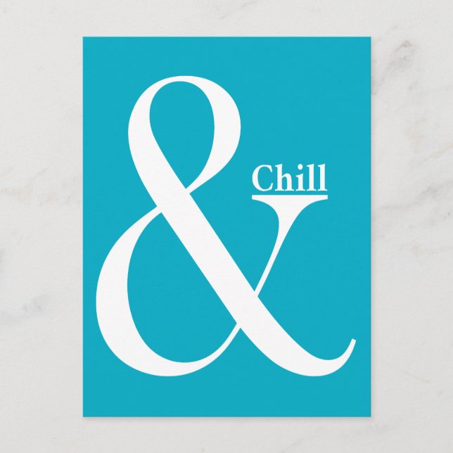 Ampersand Chill Feiertagspostkarte (Vorderseite)
