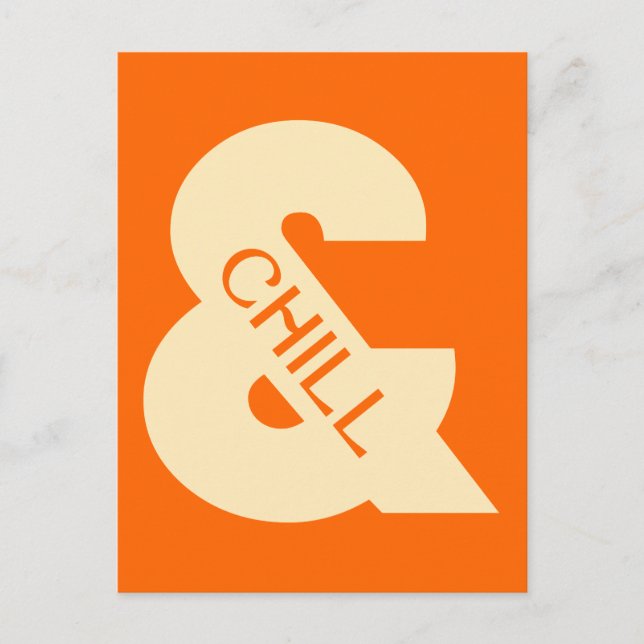 Ampersand Chill Minimalistische Postkarte (Vorderseite)