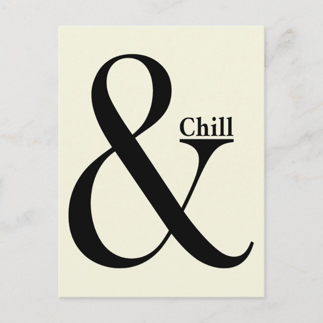 Ampersand Chill Postkarte (Vorderseite)