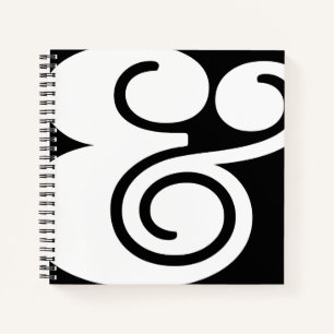 Ampersand "&" Designer   BL B/W   Notizbuch