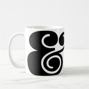 Ampersand "&" Designer übersichtlich   BL Black   Kaffeetasse