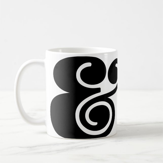 Ampersand "&" Designer übersichtlich | BL Black | Kaffeetasse (Links)