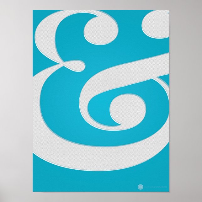 Ampersand "&" inspiriertes Poster (Vorne)