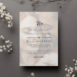 Ampersand Monogram Foto Wedding Einladung