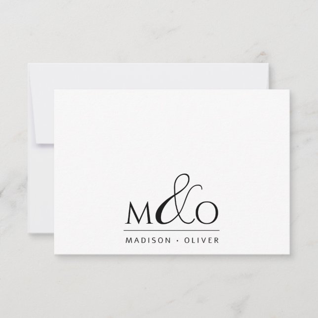 Ampersand Monogram Note Card Mitteilungskarte (Vorderseite)
