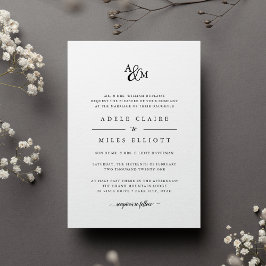 Ampersand Monogram Wedding Einladung