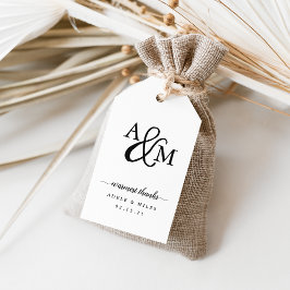 Ampersand Monogram Wedding Vielen Dank Geschenkanhänger