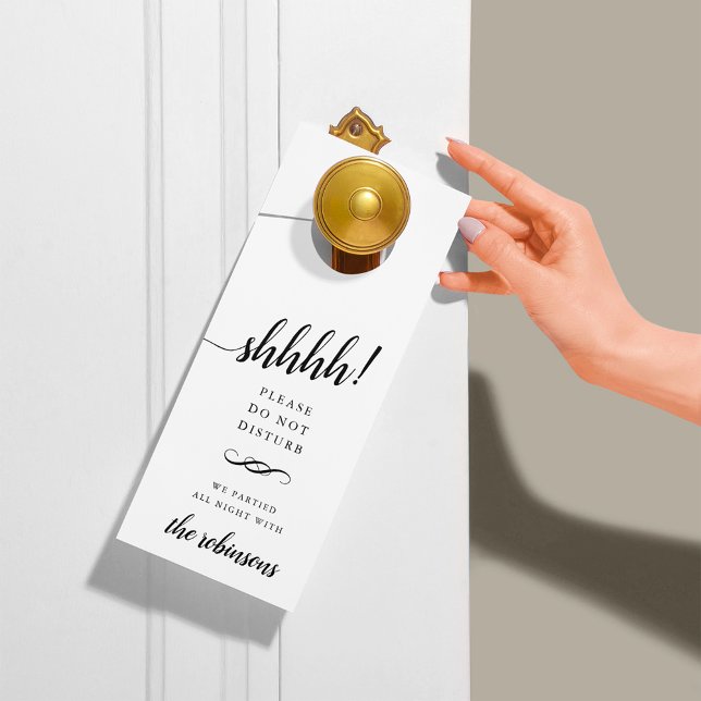 Ampersand Monogram Wedding Welcome/Do Not Disturb Türanhänger (Von Creator hochgeladen)