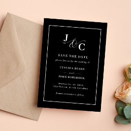 Ampersand-Monogramm-Hochzeit Speichern Sie die Dat Save The Date