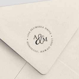 Ampersand-Monogramm-Rücksendeadresse Permastempel