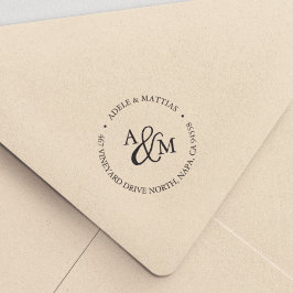 Ampersand-Monogramm-Rücksendeadresse Permastempel