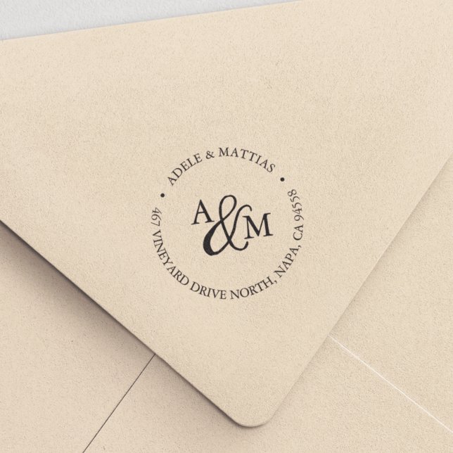 Ampersand-Monogramm-Rücksendeadresse Permastempel (Von Creator hochgeladen)