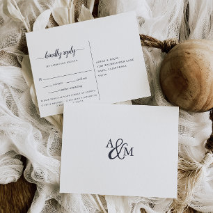 Ampersand Monogramm UAWG Postkarte mit Wahlmöglich