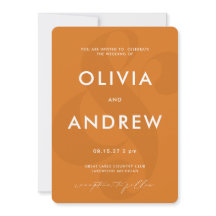 Ampersand Pastel Mustard Yellow Wedding Einladung