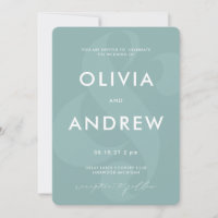 Ampersand Pastel Seafoam Green Wedding