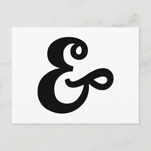 &, Ampersand Postkarte (Vorderseite)