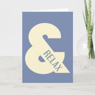 Ampersand Relax Minimalistisch Karte