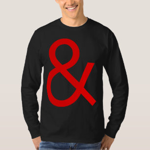 Ampersand - Rot auf Dunkel T-Shirt