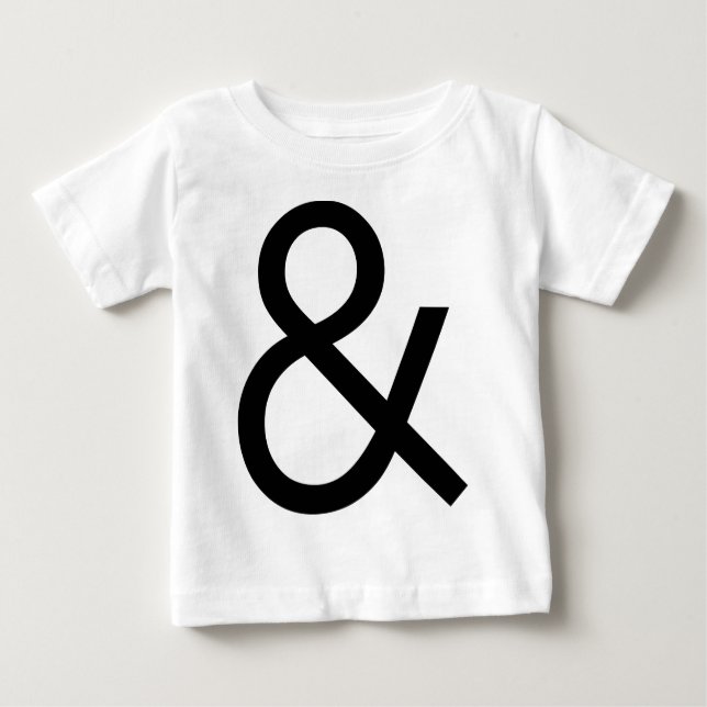 Ampersand - Schwarz auf Licht Baby T-shirt (Vorderseite)