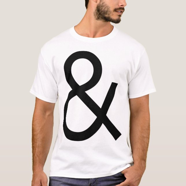 Ampersand - Schwarz auf Licht T-Shirt (Vorderseite)