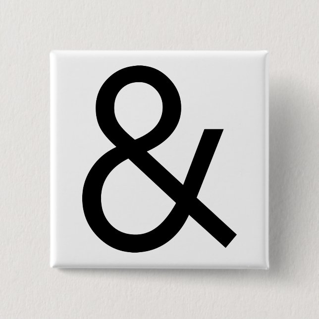 Ampersand - Schwarz Button (Vorderseite)