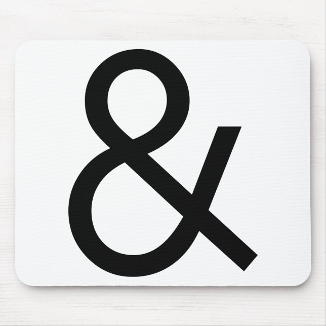Ampersand - Schwarz Mousepad (Vorne)