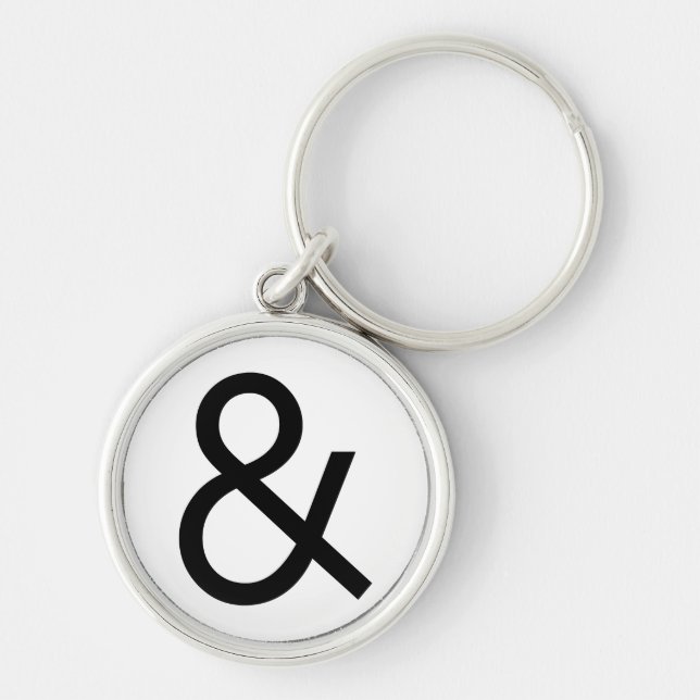 Ampersand - Schwarz Schlüsselanhänger (Vorne)