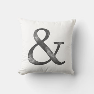 Ampersand-Symbol personalisierte Typografie Kissen
