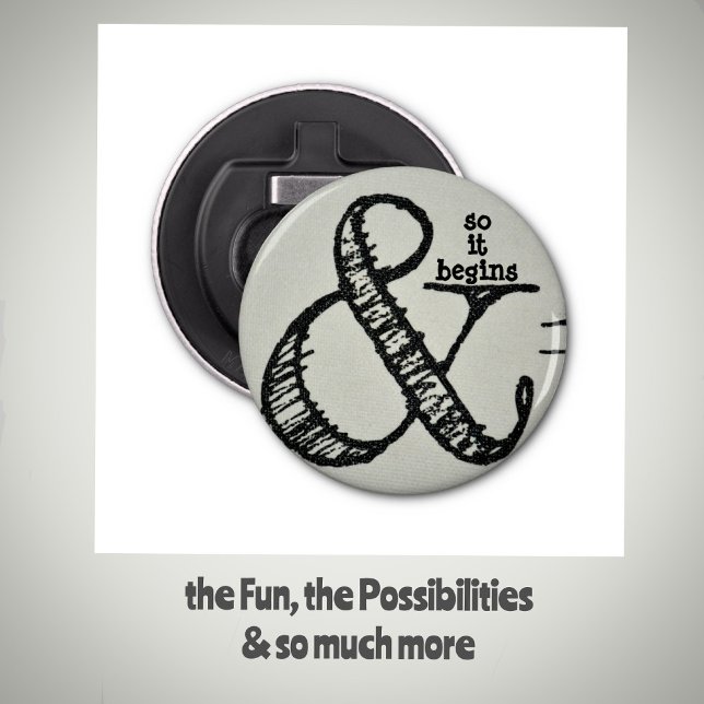 Ampersand-Symbol und so beginnt es humorvoll Flaschenöffner (Von Creator hochgeladen)